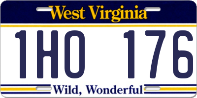 WV license plate 1HO176