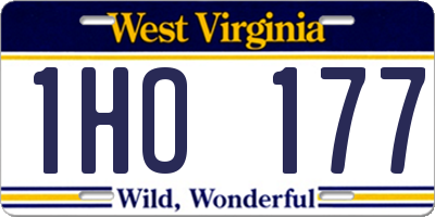 WV license plate 1HO177