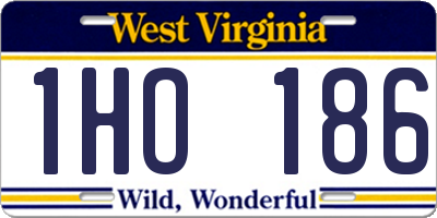 WV license plate 1HO186