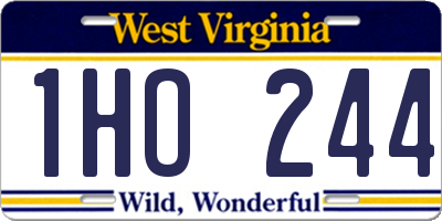 WV license plate 1HO244