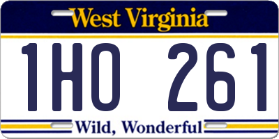 WV license plate 1HO261