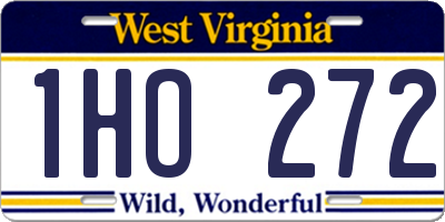 WV license plate 1HO272