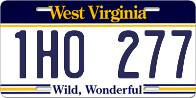 WV license plate 1HO277