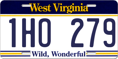 WV license plate 1HO279