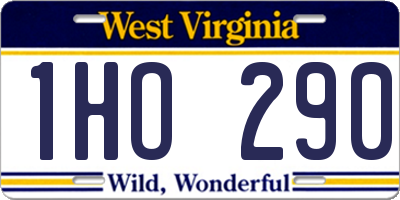 WV license plate 1HO290