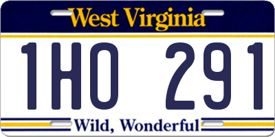 WV license plate 1HO291
