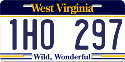 WV license plate 1HO297