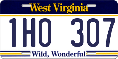 WV license plate 1HO307