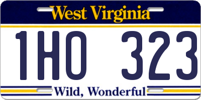 WV license plate 1HO323