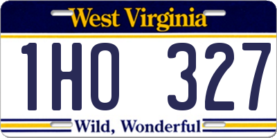 WV license plate 1HO327