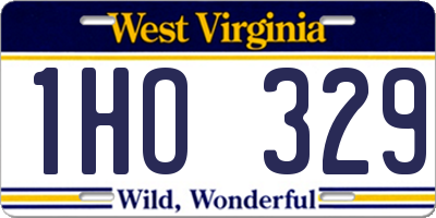 WV license plate 1HO329
