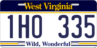 WV license plate 1HO335