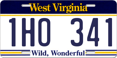 WV license plate 1HO341