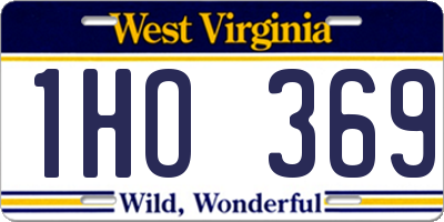 WV license plate 1HO369