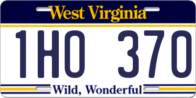 WV license plate 1HO370
