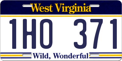 WV license plate 1HO371