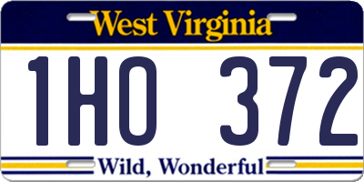 WV license plate 1HO372