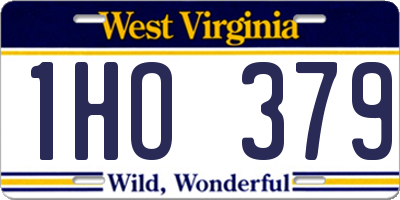 WV license plate 1HO379