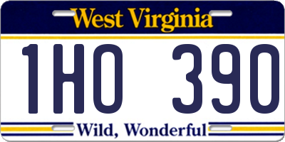 WV license plate 1HO390