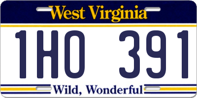 WV license plate 1HO391