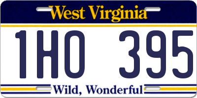 WV license plate 1HO395