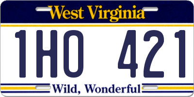 WV license plate 1HO421
