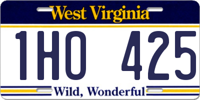 WV license plate 1HO425