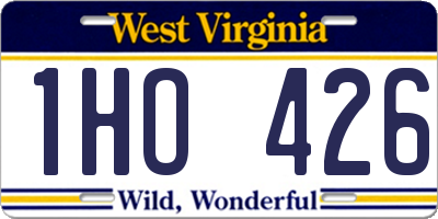WV license plate 1HO426