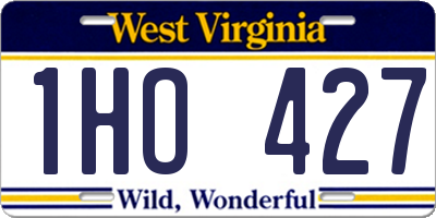 WV license plate 1HO427