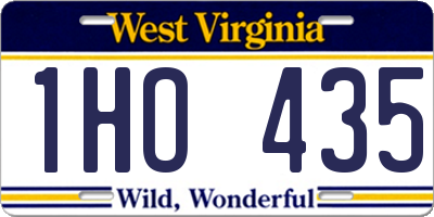 WV license plate 1HO435