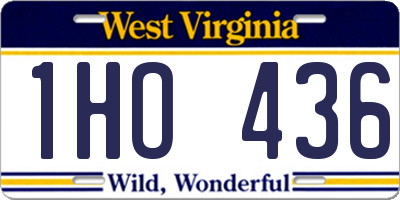 WV license plate 1HO436