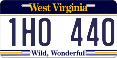 WV license plate 1HO440