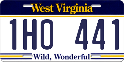 WV license plate 1HO441