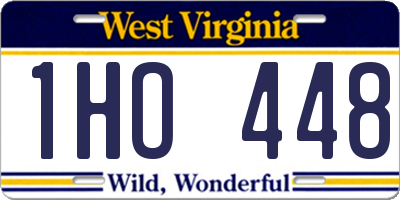 WV license plate 1HO448