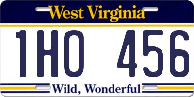 WV license plate 1HO456