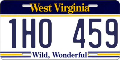 WV license plate 1HO459