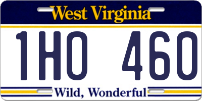 WV license plate 1HO460