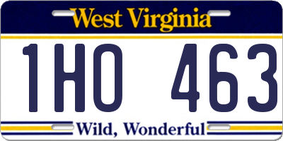 WV license plate 1HO463