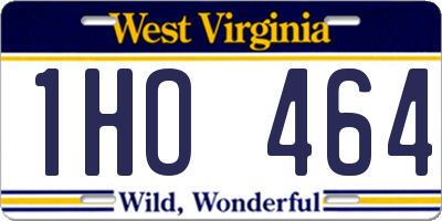 WV license plate 1HO464