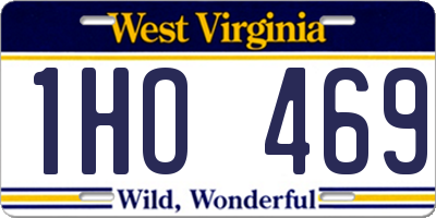 WV license plate 1HO469