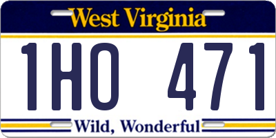 WV license plate 1HO471
