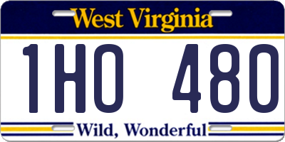 WV license plate 1HO480