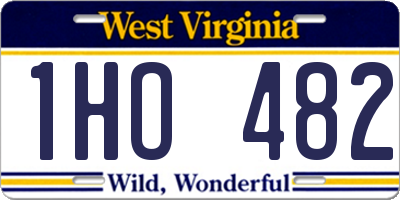 WV license plate 1HO482