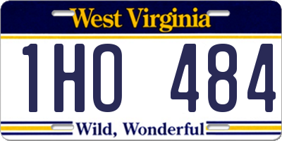 WV license plate 1HO484