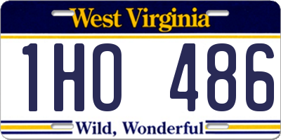WV license plate 1HO486