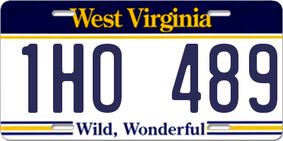 WV license plate 1HO489