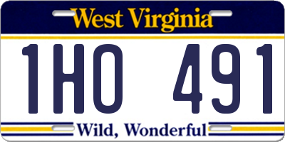 WV license plate 1HO491