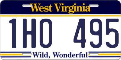 WV license plate 1HO495