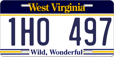 WV license plate 1HO497