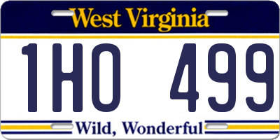 WV license plate 1HO499